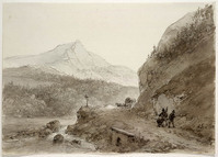 Z 067-11
<br/>
Struikrovers in een bergachtig landschap
<br/>
<em>Schelfhout, Andreas (1787-1870)</em>